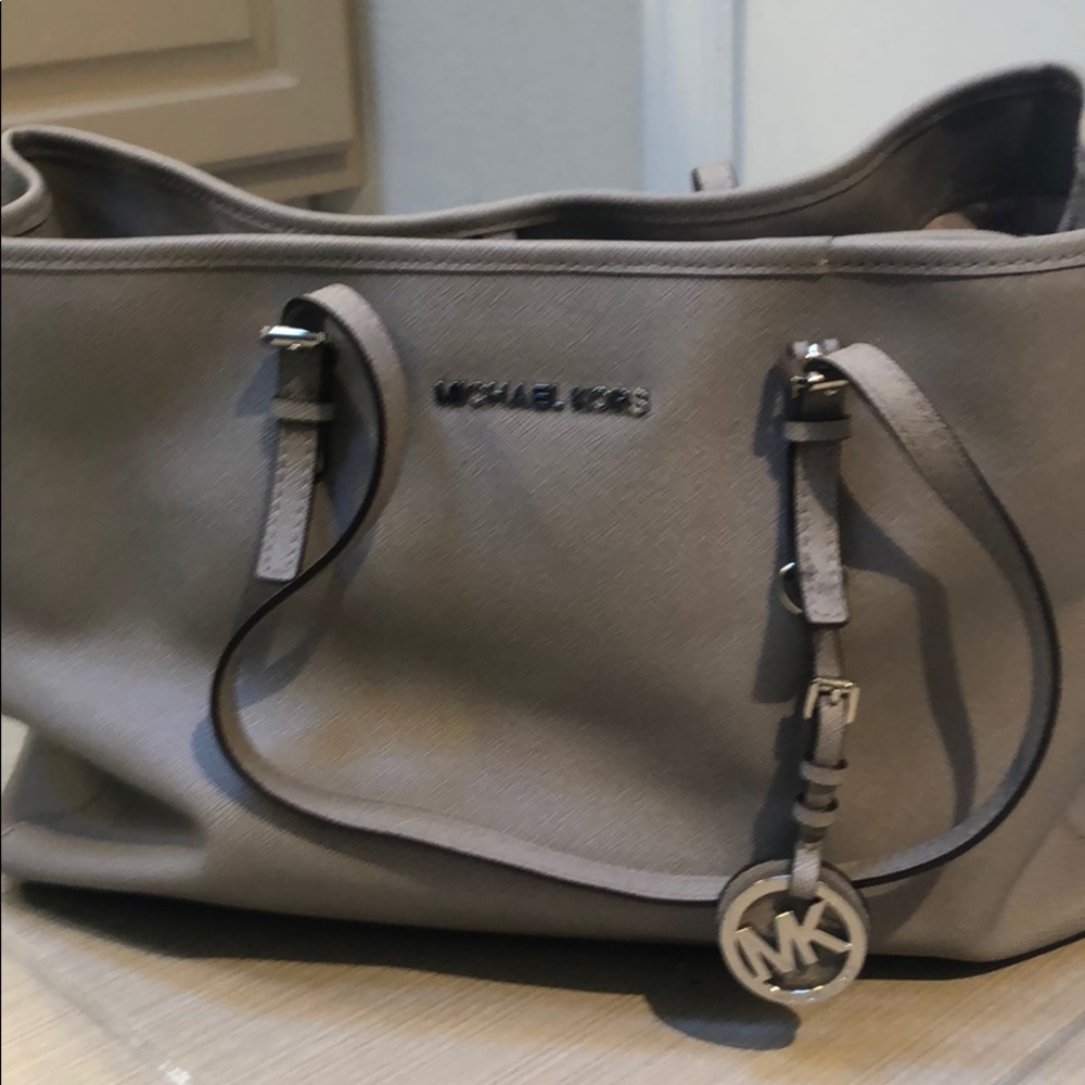 Michael Kors Gray Leather Purse
